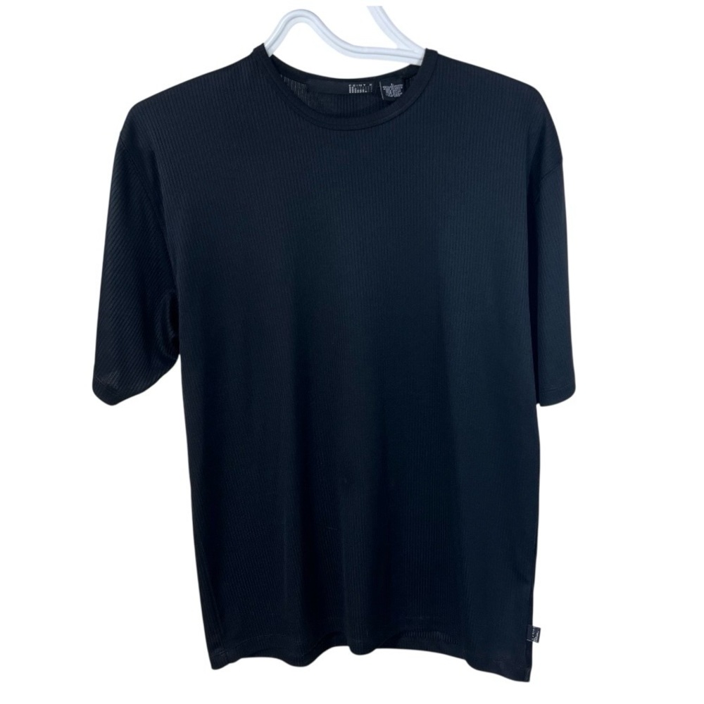 Point X Men’s Large Ribbed Black Crew Neck Shirt